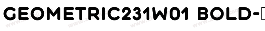 Geometric231W01 Bold字体转换